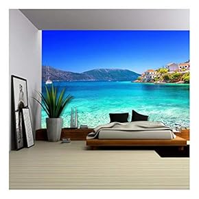 Fiskardo Village, Kefalonia Island, Greece - Removable Wall Mural | Self-Adhesive Large Wallpaper - 66x96 inches