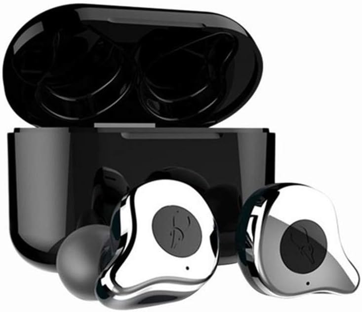 okcsc E12 Wireless Earphones,Bluetooth 5.0 Wireless Earbuds True Wireless Headphones With 750mAh Charging Case,in-Ear Headset Built in Mic,Auto Paring,Deep Bass Stereo Sound(Silver)