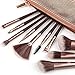 Makeup Brush Set with Case 10Pcs Premium Synthetic Eye Shadow Foundation Blending Blush Kabuki Makeup Brushes Kit by Zoreya