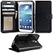 Galaxy S4 Case, Arae Samsung Galaxy S4 Wallet case, [Wrist Strap] Flip Folio [Kickstand Feature] PU Leather Wallet case with ID&Credit Card Pockets for Samsung Galaxy S4 I9500 (Black)