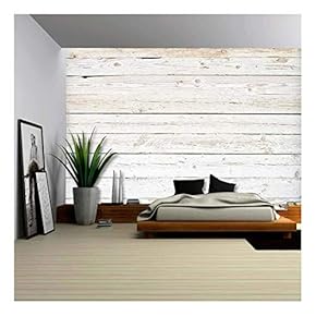 Grunge Background of Weathered Painted Wooden Plank - Removable Wall Mural | Self-Adhesive Large Wallpaper - 66x96 inches