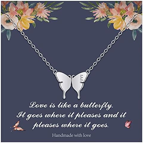 Gold Plated Butterfly Necklaces Initial 