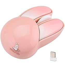 Lomiluskr Cute Bunny Wireless Mouse, Lightweight