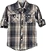 Gioberti Boys Long Sleeve Roll Up Plaid Checked Shirt