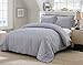 Word of Dream Brushed Microfiber Duvet Cover Set - Lightweight and Soft - King, Gray