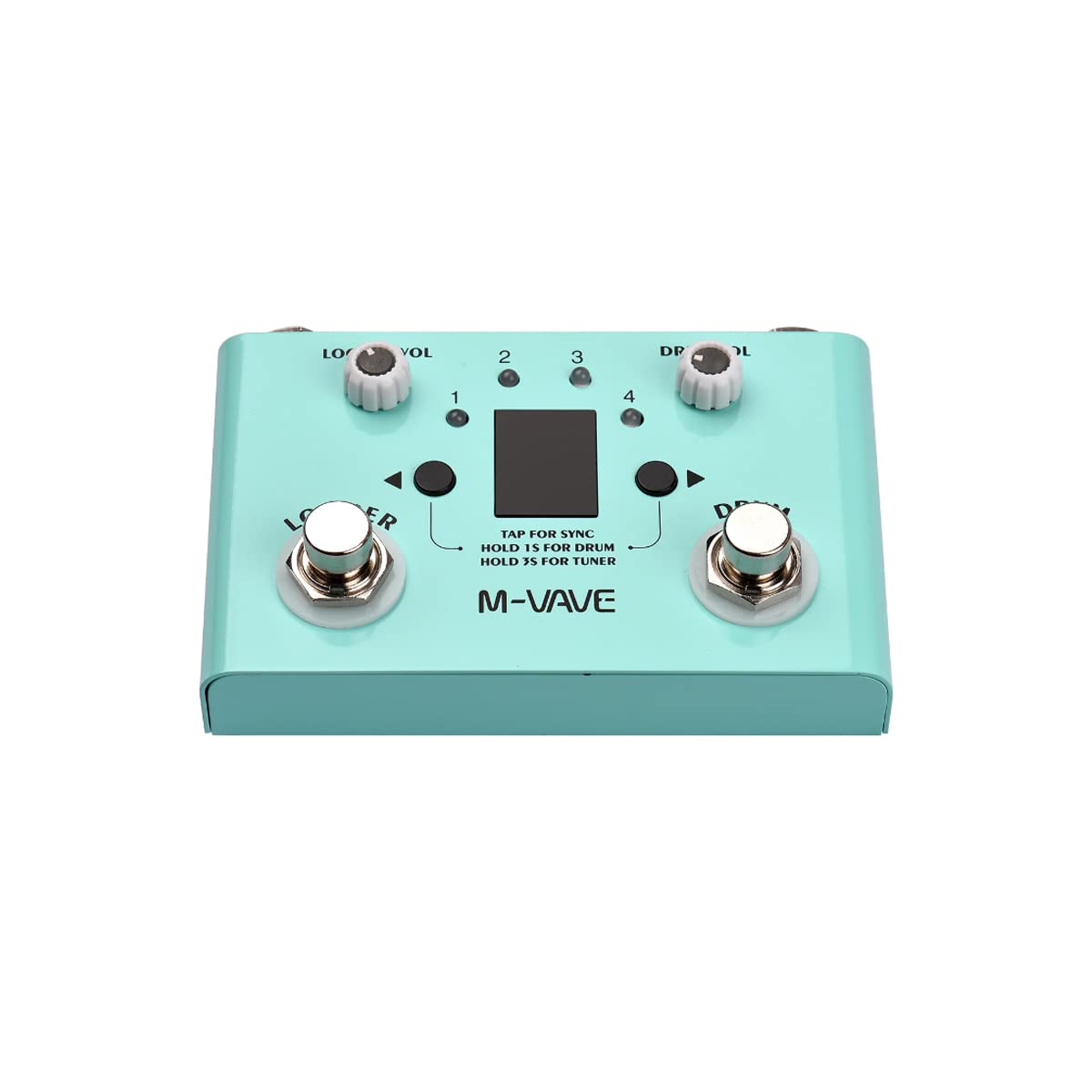 M-VAVE Lost Tempo - Drum & Looper Effect guitar Pedal with Double Footswitch, Drum-editor via via App