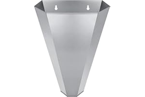 COZOFU Large-Sized Galvanized Steel Chicken Restraining Cone for Poultry, Suitable for Large Layers, Broilers, Roasters, and Turkeys Up to 14 Pounds - Flat-Back Killing Cone, Easy to Clean
