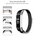Fundro Compatible Fitbit Alta HR and Alta Bands, Stainless Steel Metal Milanese Bracelet Strap Replacement Wristband Magnetic Lock for Fitbit Alta Women Men (2-Pack Black+Silver, Large)