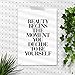 Beauty Begins the Moment You Decide to be Yourself Typography Poster Coco Chanel Wall Decor Motivational Print Inspirational Poster Home Decor
