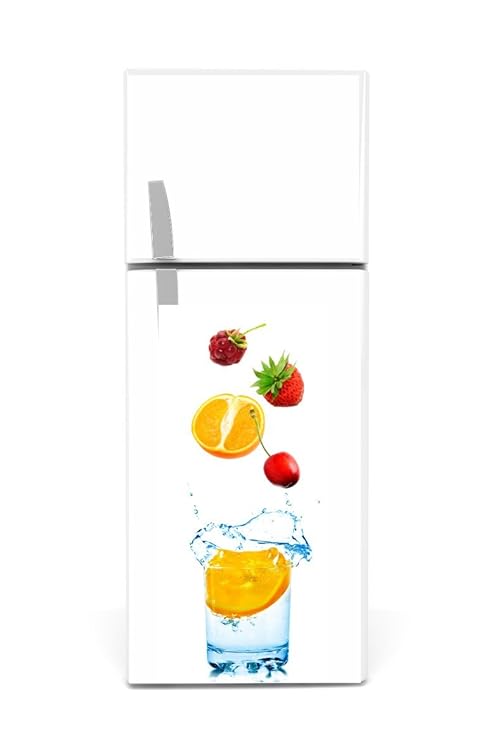 Frigorífico Etiqueta 60 x 90 cm Frutas en cristal: Amazon.es: Jardín
