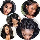 Youth Beauty® Brazilian Virgin Human Hair Body Wave Free Part Lace Frontal Closure Bleached Knots 13