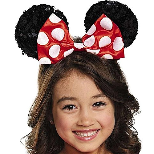Disguise Costumes Red Minnie Sequin Ears, Girls