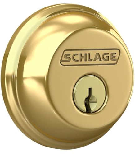 Shige Schlage B660J 626 B660 Single Cylinder Deadbolt, Brass - Amazon.com