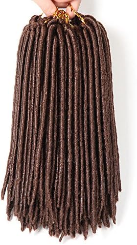 12 Inch 6 Packs Faux Locs Crochet Hair 24 Roots/Pack Synthetic Braiding Hair Extension Crochet Braids Dreadlocs Crochet Twist Goddess Locs (#30)