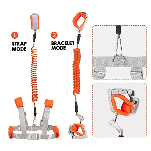 OFUN Toddler Walking Harness Leash, Anti Lost Wrist Link for Toddler, Baby Safety Harness for Walking,【2 in 1 Upgraded】Safety Leashes 2.5M - Thumbnail 4