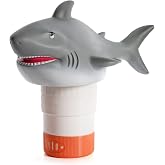 XY-WQ Chlorine Floater, Floating Pool Chlorine Dispenser (Shark) | Fits Up to 4 Pc 3-Inch Tablets for Large and Small Pools, Hot Tub, Spa