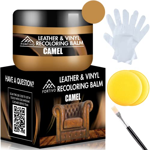 Camel Light Tan Undertone Recoloring Balm Leather Repair Kits for Couches, Leather Color