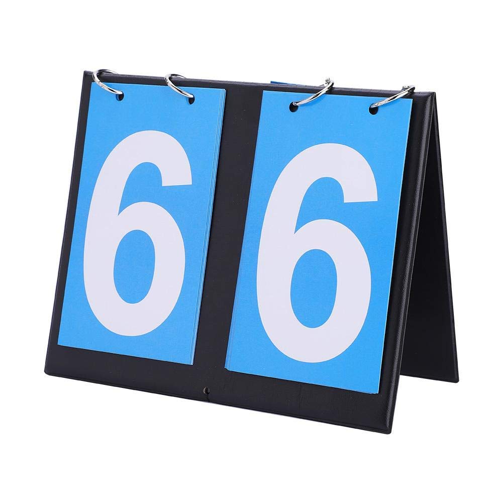 Bnineteenteam Sports Digit Scoreboard,2/3/4 Digit Portable Flip Score Counter Sports Competition for Table Tennis Basketball(2 Digit-Blue) Scoreboard Judgment, Timing, Step -by -step Appliances