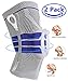 Knee Brace Compression Sleeve, Elastic Knee Wraps Patella Stabilizer with Silicone Gel Spring Support, Hinged Kneepads Protector for Meniscus Tear Arthritis Running Men Women (XX-Large)