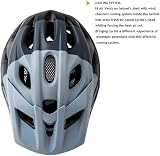 Exclusky Mountain Bike Helmet MTB Adult Lightweight 56-61cm Black Gray view 6