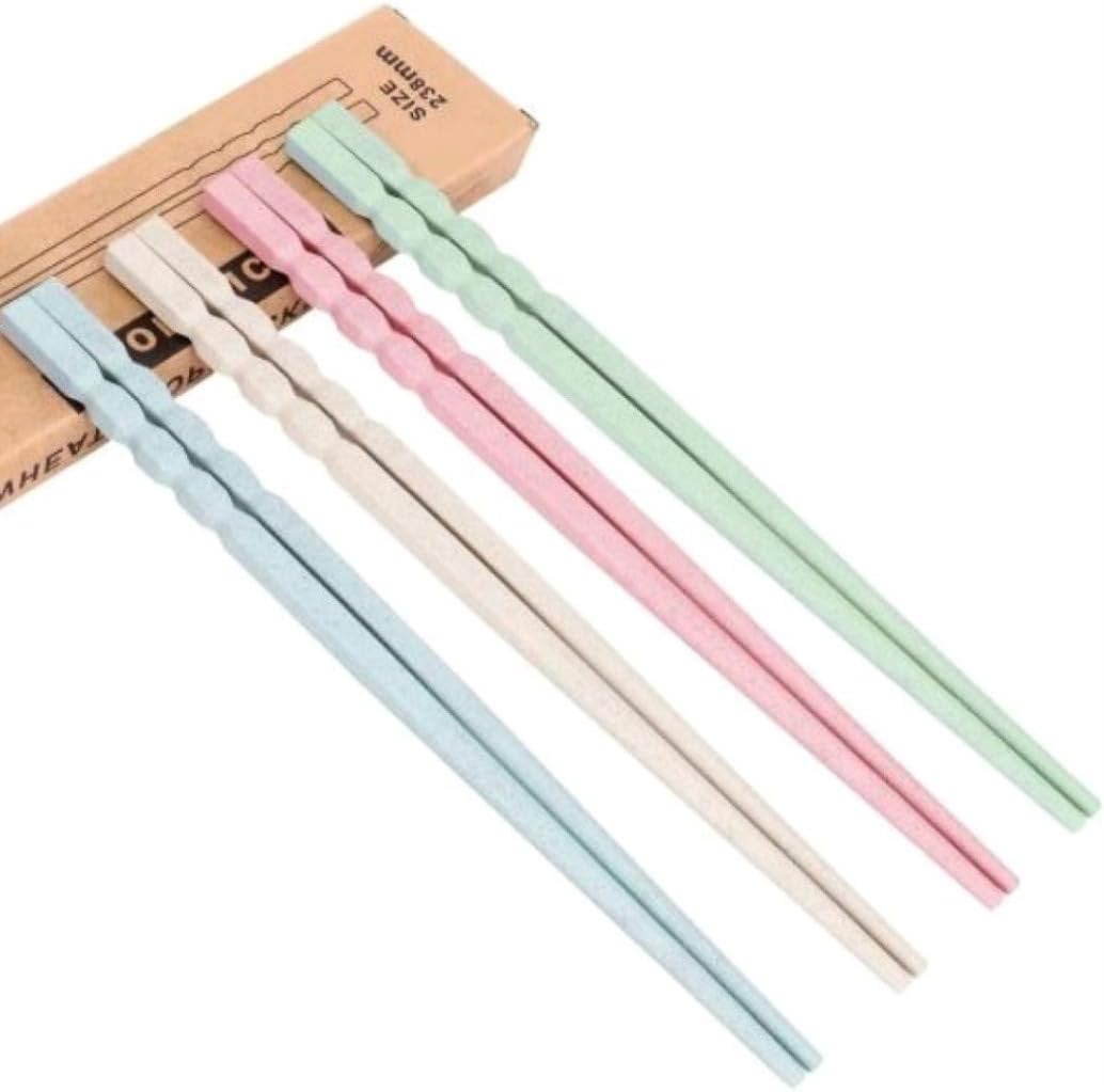 Reusable Chopsticks Set, 4 ColorsSushi Chopsticks, Recycled Wheat Straw