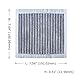 POTAUTO MAP 1041C (CF10547) Activated Carbon Car Cabin Air Filter Replacement for FORD EDGE, LINCOLN MKX, MAZDA CX-9