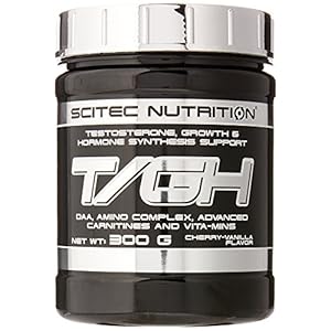 Scitec Nutrition T/GH Testosterone, Growth and Hormone Synthesis Support Powder – 300g, Cherry Vanilla