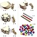 ZALALOVA Unfinished Christmas Wooden Ornaments, 166Pcs MSDS Approved Christmas Tree Ornaments 6 Styles Crafts Kit 33.6 Ft Jute Twine 50 Colorful Bells 6 Color Pens Christmas Crafts for Kids