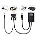 Tendak VGA to HDMI Adapter with Audio Support 1080P and USB Power Video Cable Converter for Laptop Desktop HDTV HD Projector