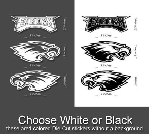 Eagles Super Bowl Vinyl Decal Sticker Laptop, Tablet, Truck Window (White)