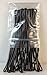Black Plastic Luggage Tag Loops, 6 inch, 100/pk (aka Worm Loop)