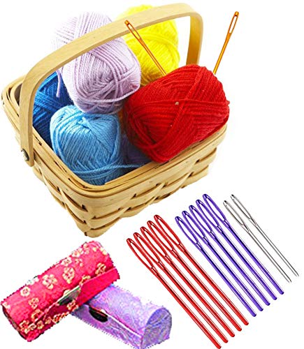 4 Large+Eye+Needles+Tapestry+Embroidery+Knitting