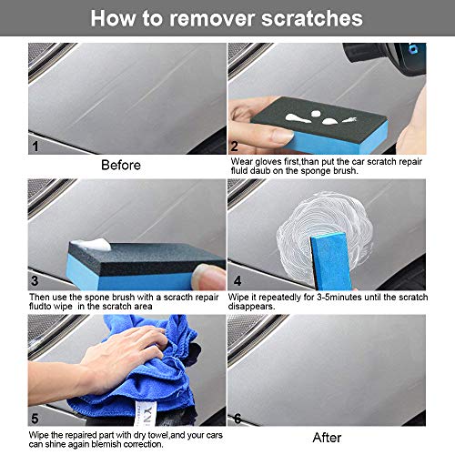 YOOHE Car Scratch Swirl Remover Kit - Ultimate Car Scratch Remover, Polish & Paint Restorer, Easily Repair Paint Scratches, Light Scratches, Water Spots, Car Buffer Kit