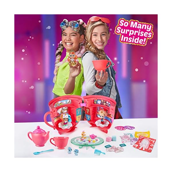 ZURU ITTY BITTY PRETTYS 9703A Party Series 1 Big Tea Cup Playset Rocker & Unicorn, Pink