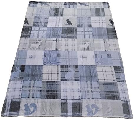 LUXURY SOFT STAG HARE SQUIRREL OWL SHERPA FLEECE THROW BLANKET 130CM X 170CM