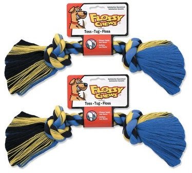 Mammoth Pet 2 Pack of Flossy Chews Rope Bone Dog Toy, Large 14-Inch