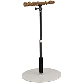 Parrot Training Perch Stand, Portable Detachable Adjustable Height Tabletop Bird Training Stand for Parakeets Conures Lovebirds or Cockatiels, Natural Pepper Wood Perch Accessories for Indoor and Out