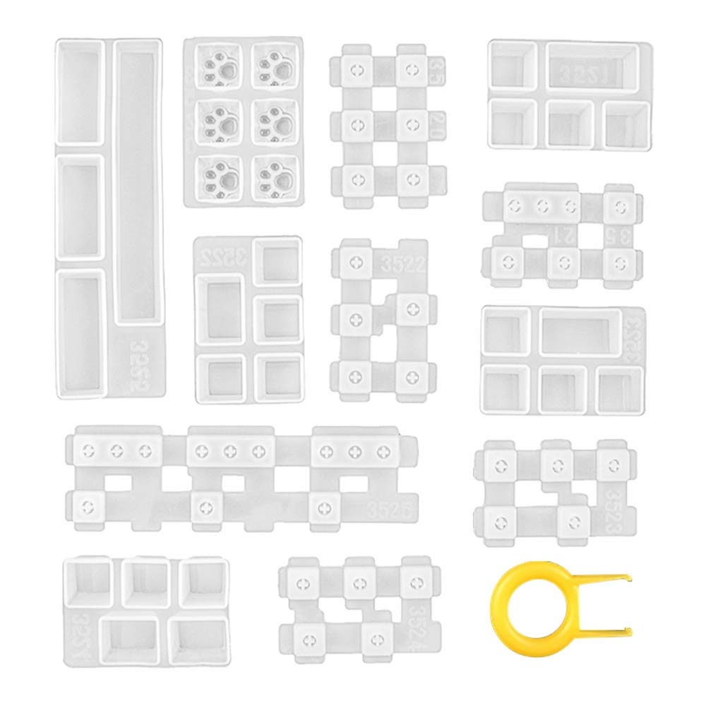 DONGKER 6 Pcs Keyboard Molds,Silicone Mechanical Molds DIY Cute Cat Claw Tab 6 Keycap Silicone Mold and Key Puller for Key Caps of Gaming Keyboards