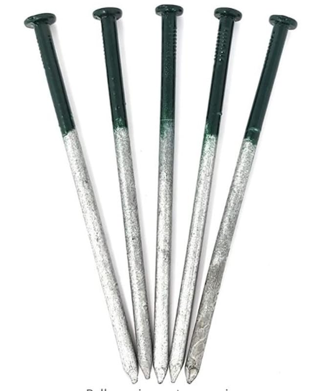 G&B Garden 50 Pack Half Green nails for artificial grass, artificial grass pins, fake grass pegs, artificial grass nails, artificial turf nails, pegs for artificial grass, artificial grass pegs