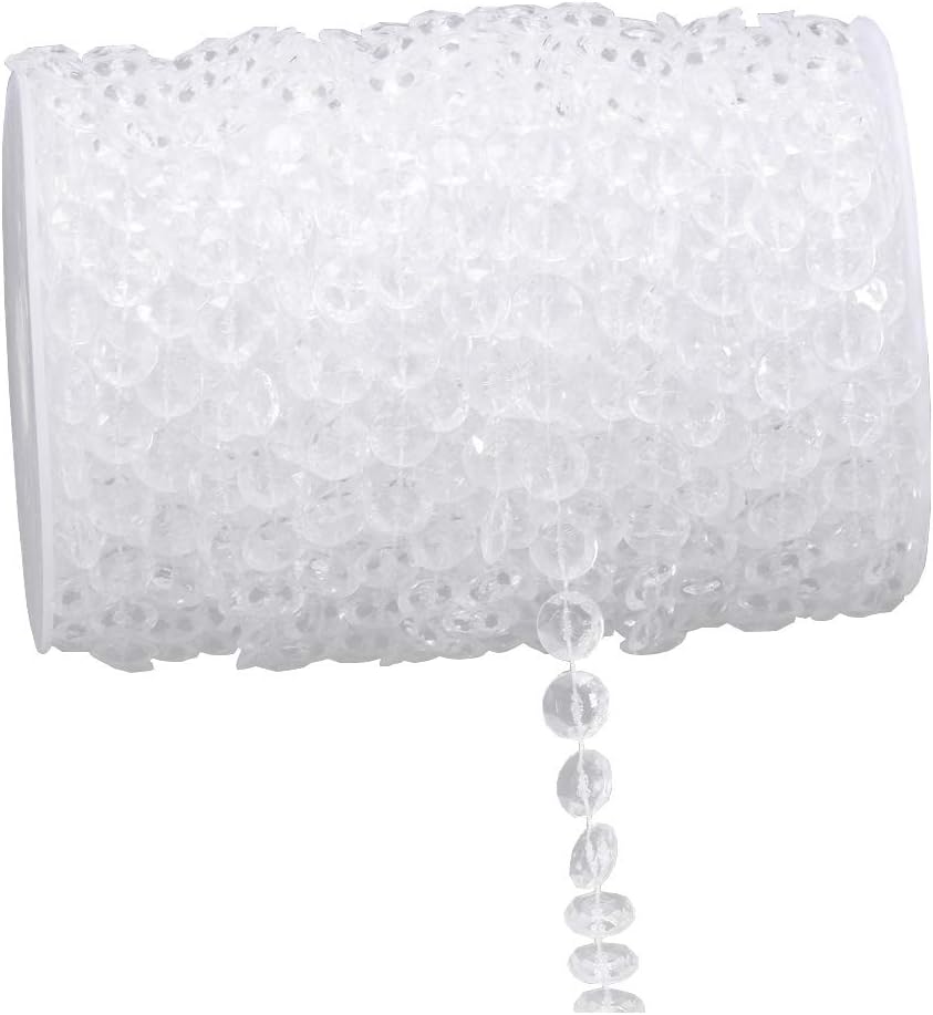 Acrylic Crystal Beads Curtain Garland Diamond Strand DIY Wedding Decorations (30Meters)-99FT 1 Roll …