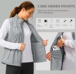 Soothfeel Women's Vest with Zipper Pocekts