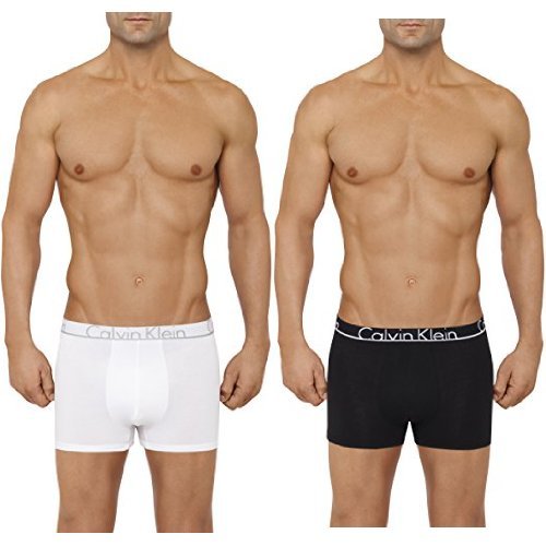 Calvin klein men s underwear id cotton trunks 2 pack, w…