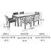 Abba Patio Outdoor Rectangular Table and Chair Set Cover Water and Dust Resistant Furniture Cover, 128''L x 82''W x 36''H