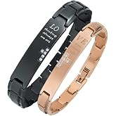 Wolentty Couples Distance Bracelets Love Matching Bracelets Gift for Valentines Day (Matching Set (His &amp; Hers))