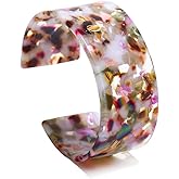 MinnowXY Fashion Tortoise for Wide Brown Cuff Bracelet Acrylic Le Print Bracelets Open Cuff Bangle Bracelet Gift for W 4#
