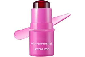 JISKG Milk Water Jelly Tint, Sheer Lip & Cheek Stain, Milk Jelly Blush Stick, Buildable Watercolor Finish, 1,000+ Swipes Per Stick. (Berry)