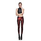 Lesubuy Bright Fish Scales Cute Stretchy Ankle Length Shiny Mermaid Tail Leggings for Women Small Red