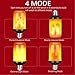 Y- STOP Flame Light Bulbs, LED Fire Light Bulb with Flickering Flame Effect, 4 Modes Halloween Decor Lights, E26 Base Upside Down Bulbs for Halloween, Christmas Decorations, Party (Yellow)