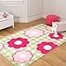 KidKraft Kids Yarn Dyed Cottage Flowers Rug, Pink, 3 x 5