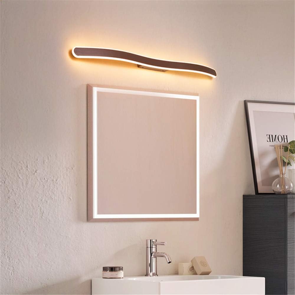 Amkoc Spiegelleuchte mit Schalter Bad LED Aluminium Spiegellampe